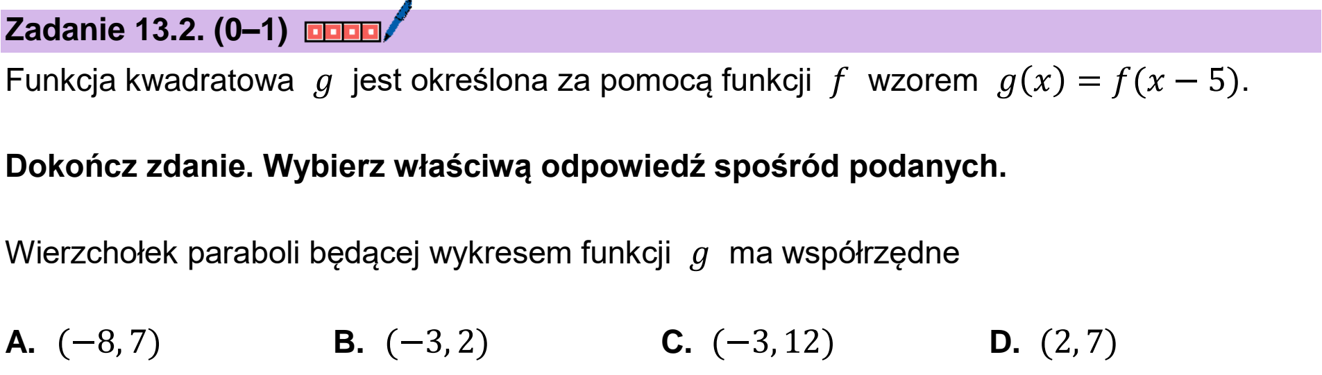 Matura dodatkowa, czerwiec 2026, zadanie 13.2