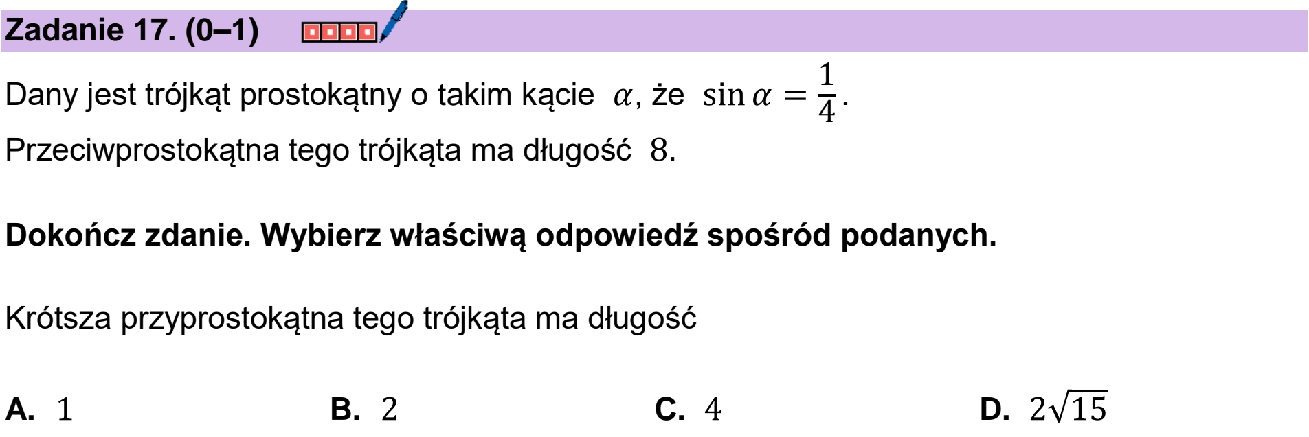 Matura dodatkowa, czerwiec 2026, podgląd zadania 17