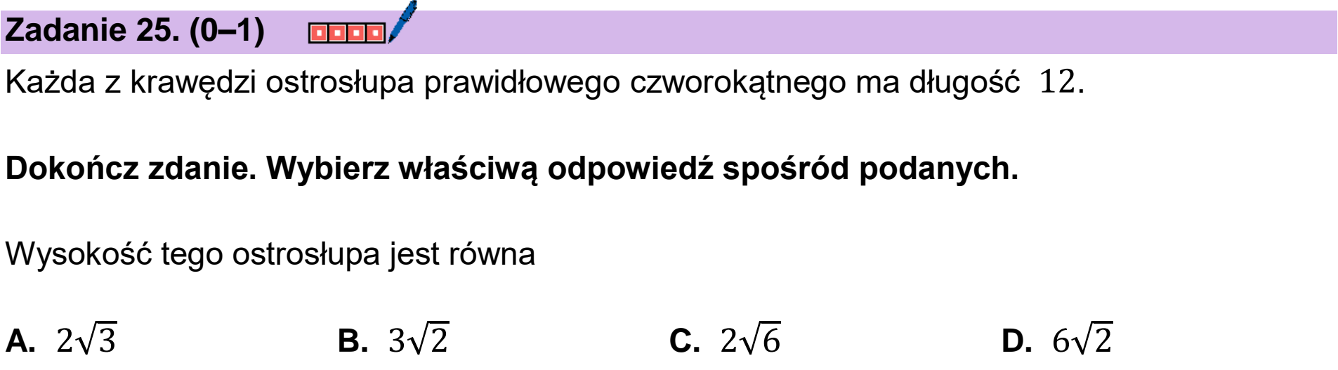 Matura dodatkowa, czerwiec 2026, podgląd zadania 25