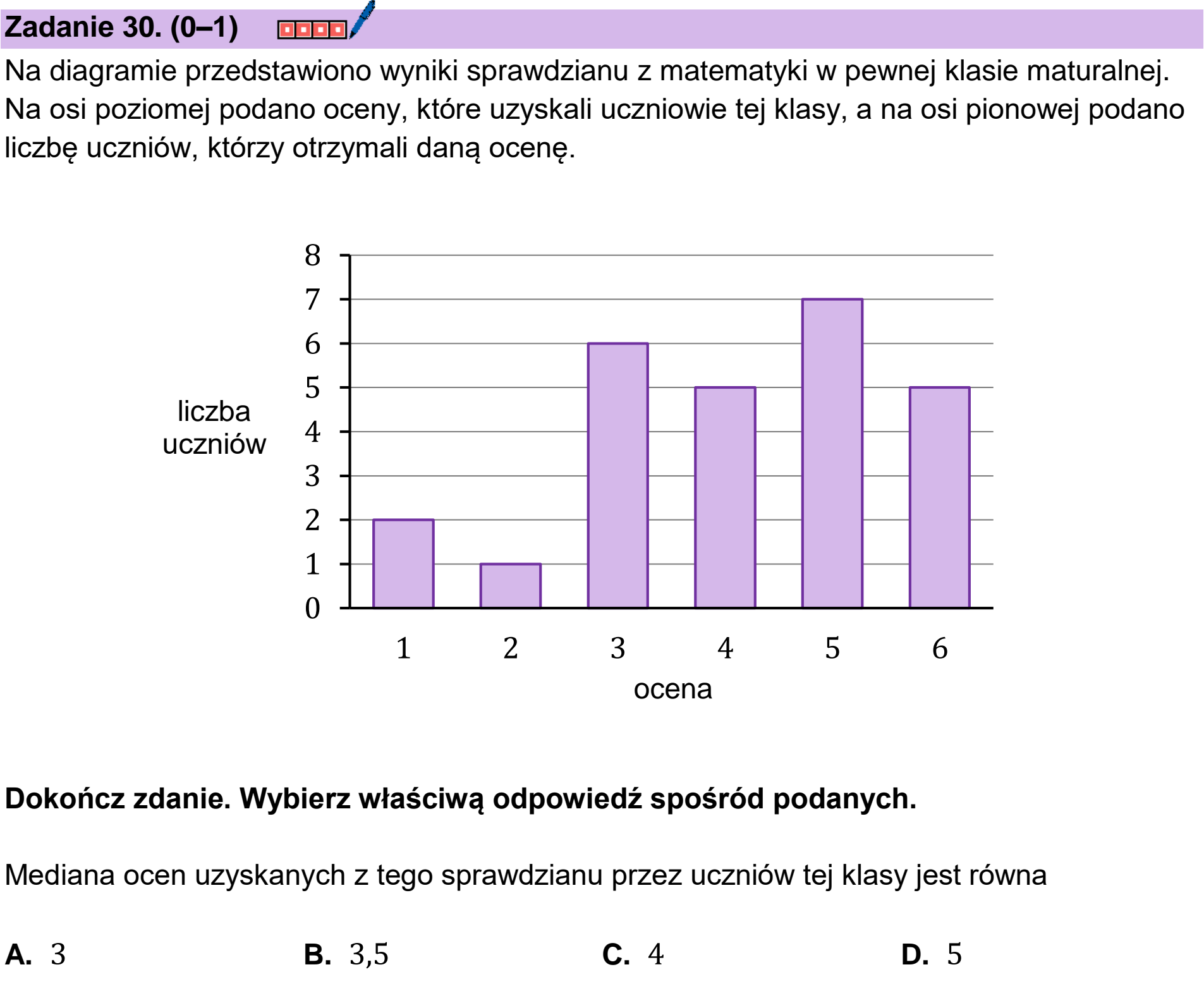 Matura dodatkowa, czerwiec 2026, podgląd zadania 30