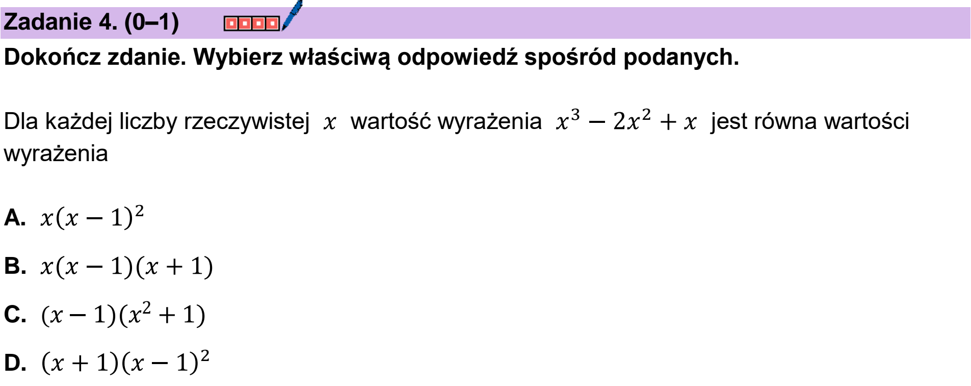 Matura dodatkowa, czerwiec 2026, podgląd zadania 4