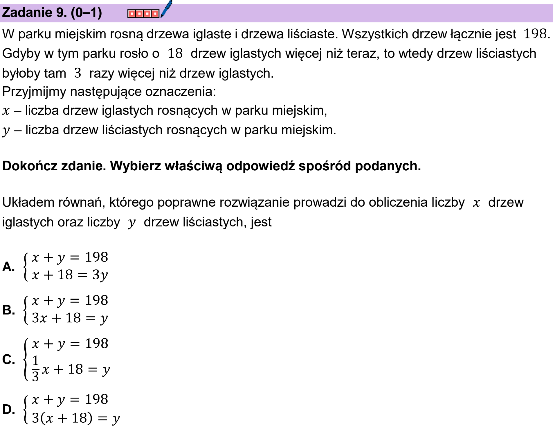 Matura dodatkowa, czerwiec 2026, podgląd zadania 9