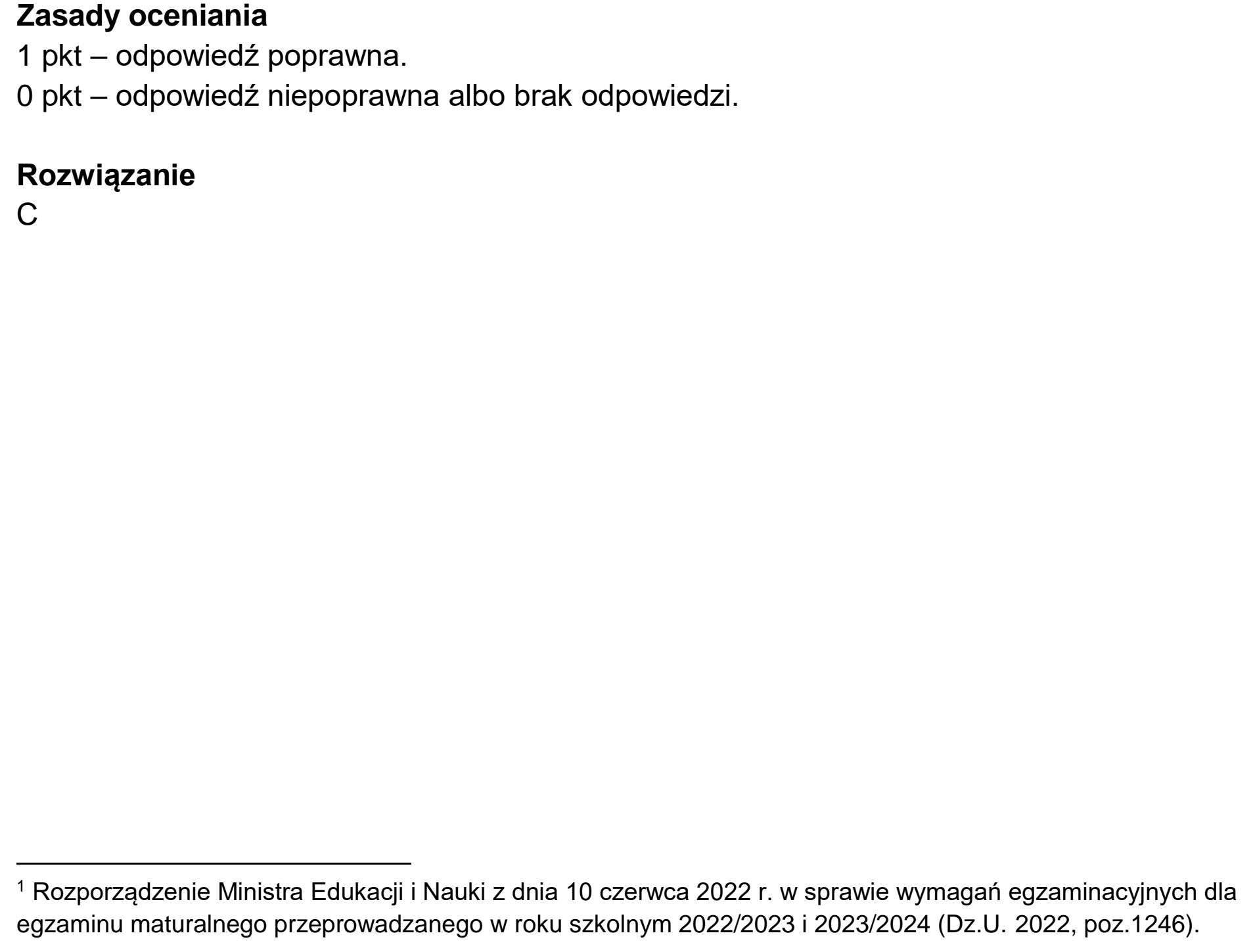 Matura próbna, grudzien 2022, odpowiedź do zadania 1