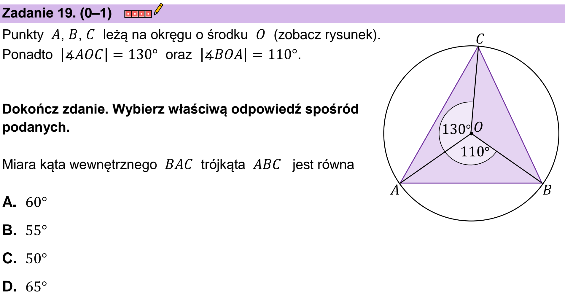 Matura próbna, grudzien 2022, podgląd zadania 19