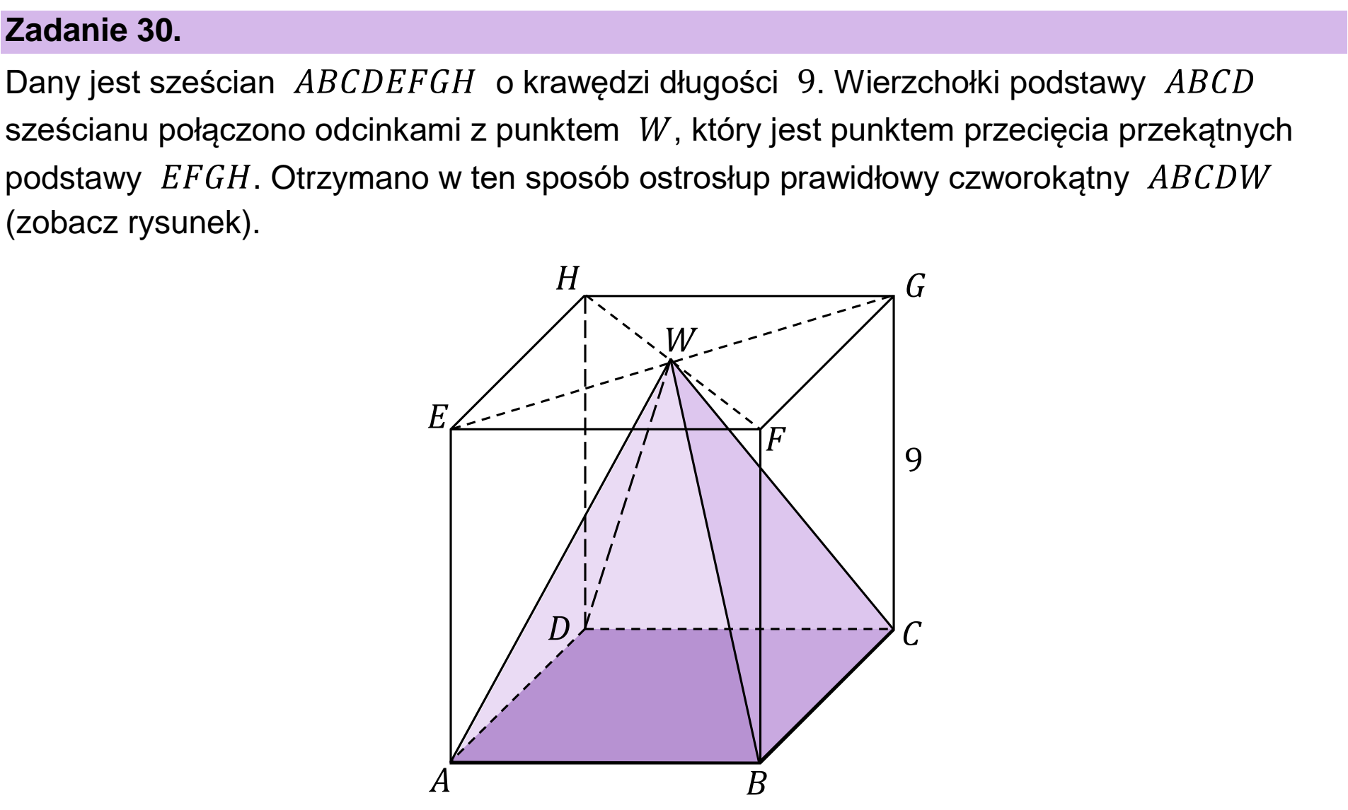 Matura próbna, grudzien 2022, wstęp zadania 30