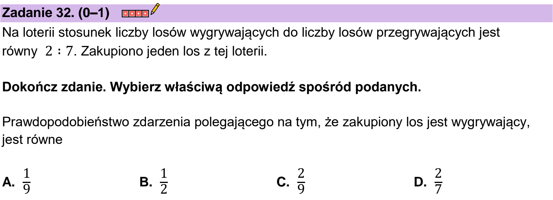 Matura próbna, grudzien 2022, podgląd zadania 32