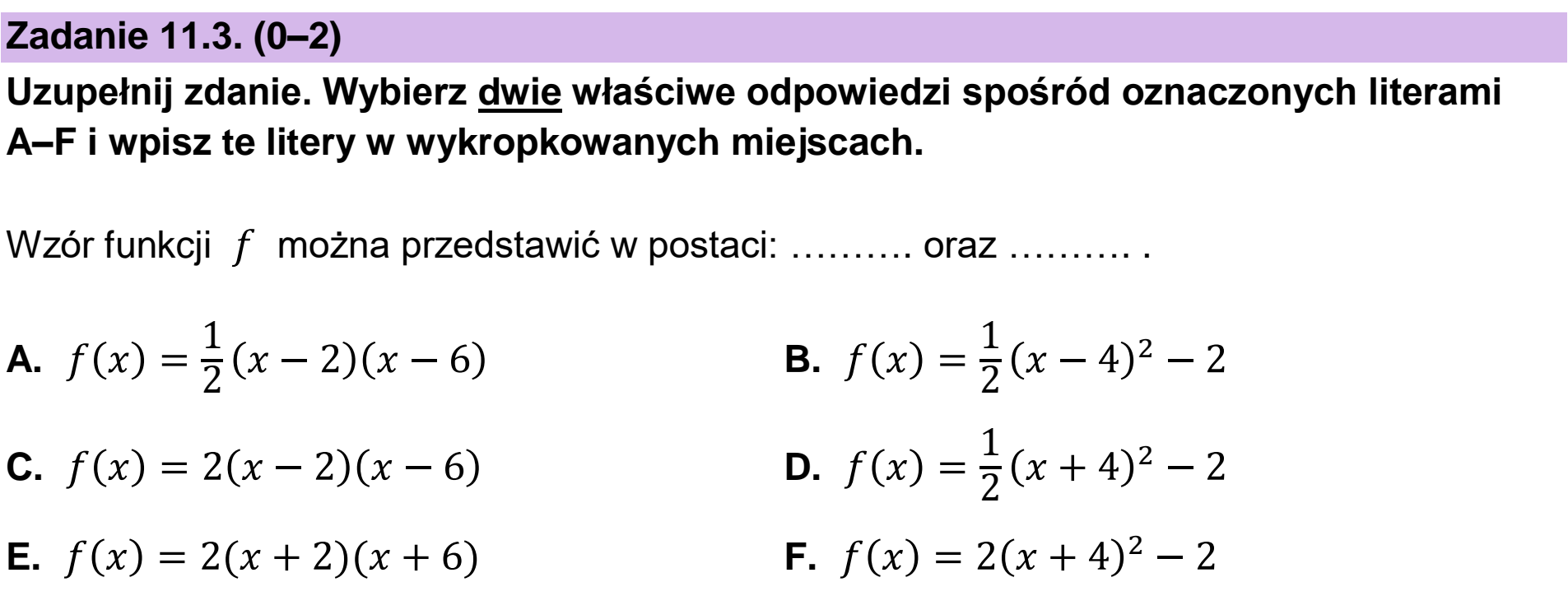 Matura próbna, grudzien 2023, zadanie 11.3