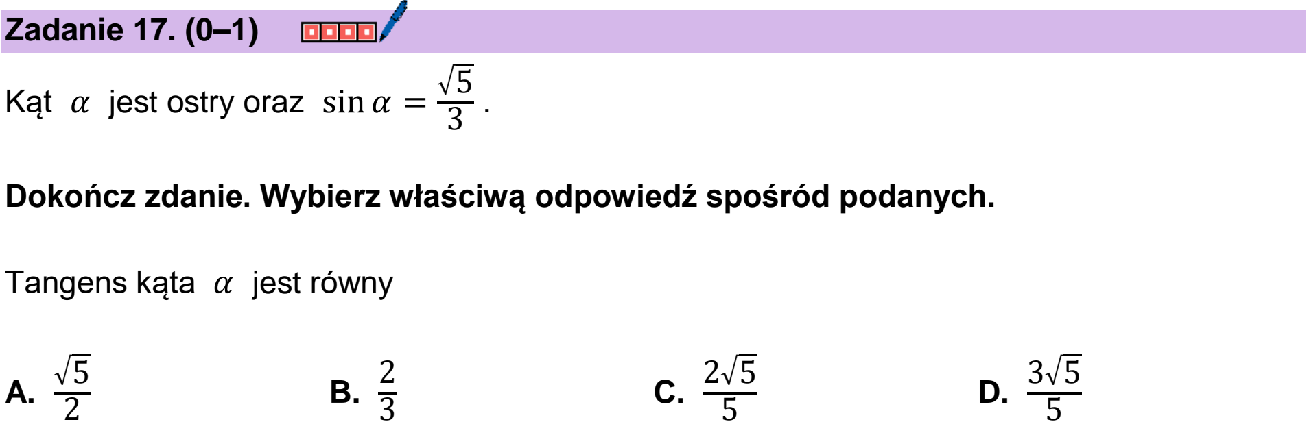 Matura próbna, grudzien 2023, podgląd zadania 17