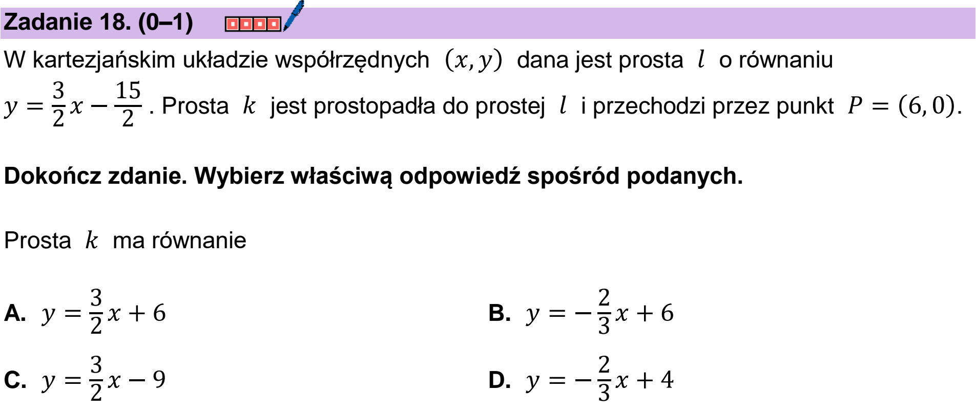 Matura próbna, grudzien 2023, podgląd zadania 18
