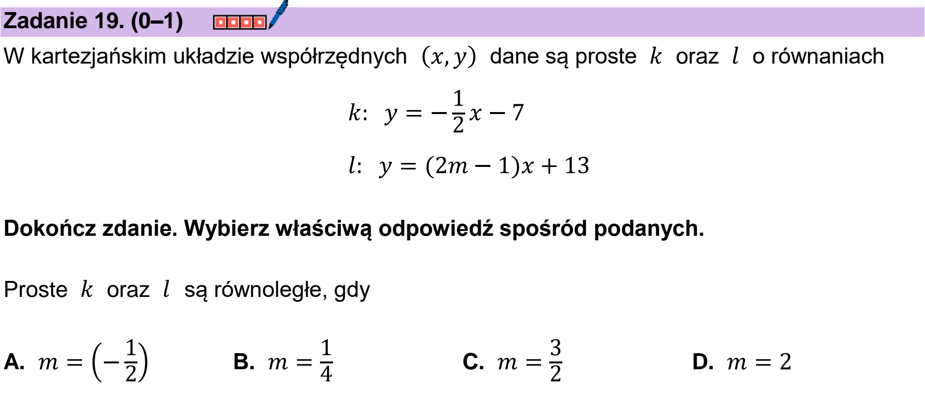 Matura próbna, grudzien 2023, podgląd zadania 19