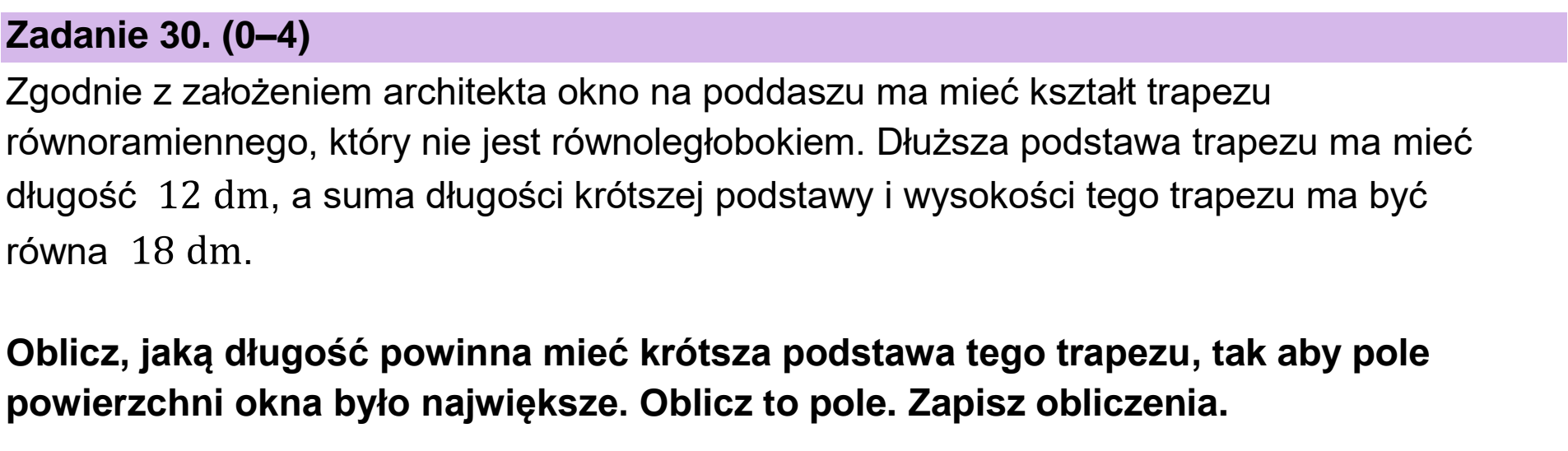 Matura próbna, grudzien 2023, podgląd zadania 30