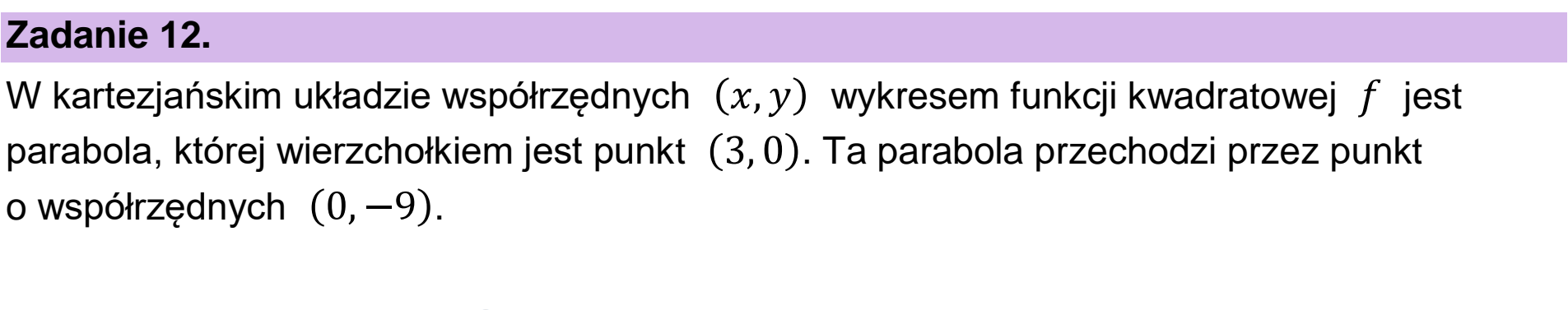 Matura próbna, grudzien 2024, wstęp zadania 12