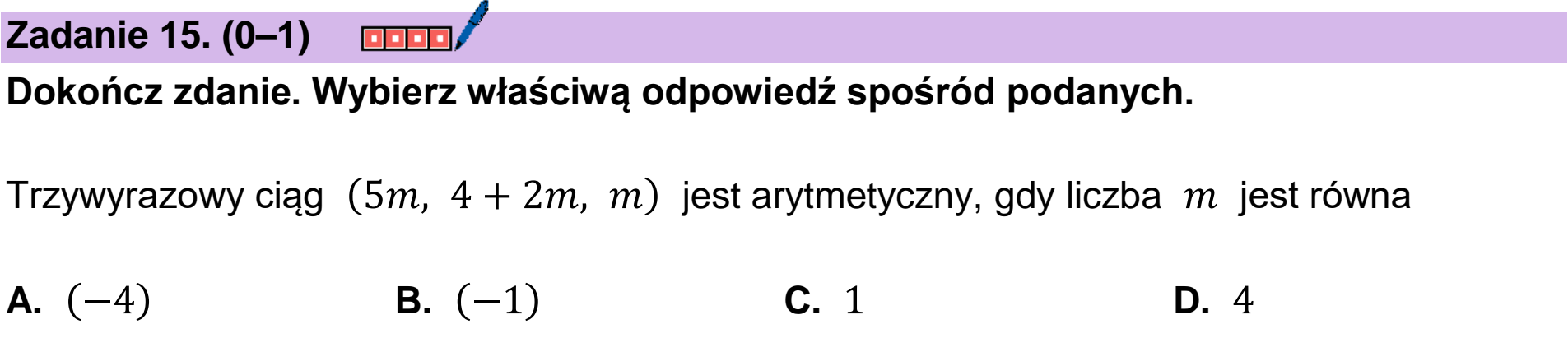 Matura próbna, grudzien 2024, podgląd zadania 15