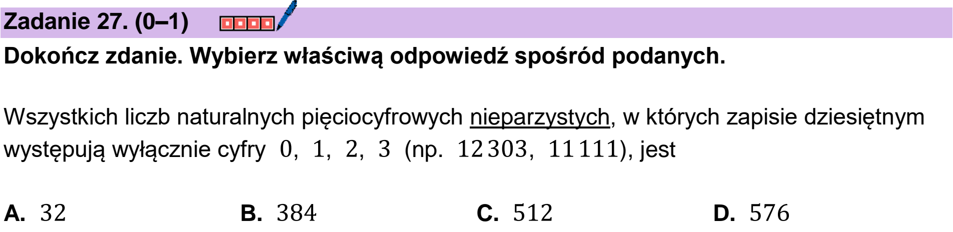 Matura próbna, grudzien 2024, podgląd zadania 27