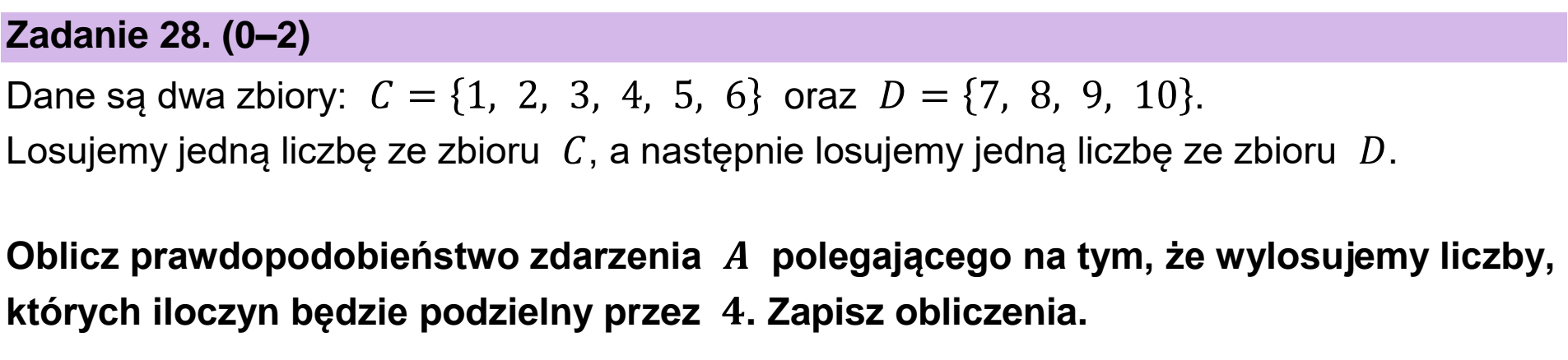 Matura próbna, grudzien 2024, podgląd zadania 28