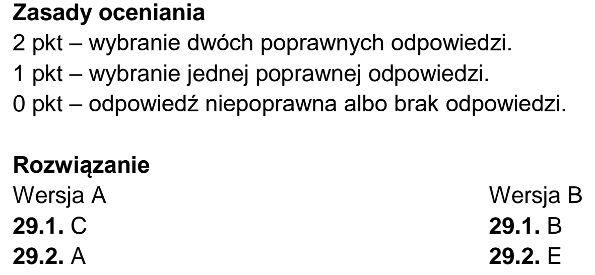 Matura, maj 2023, odpowiedź do zadania 29