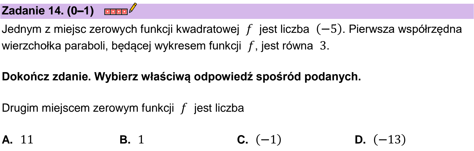Matura, maj 2023, podgląd zadania 14