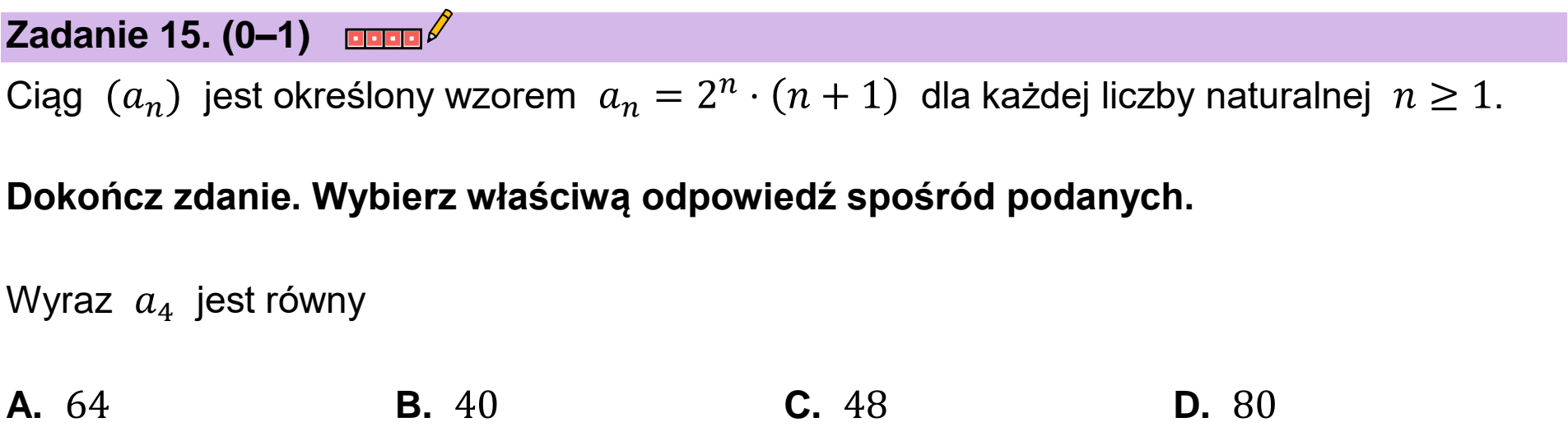 Matura, maj 2023, podgląd zadania 15