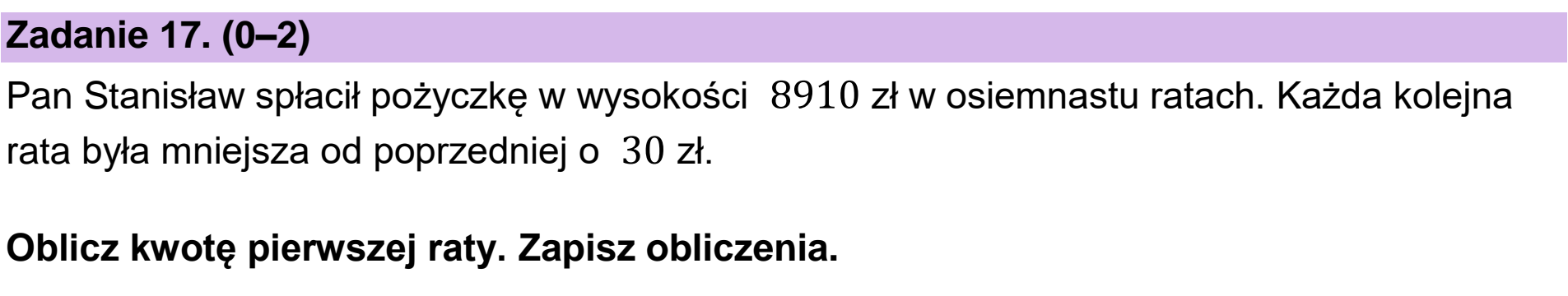 Matura, maj 2023, podgląd zadania 17