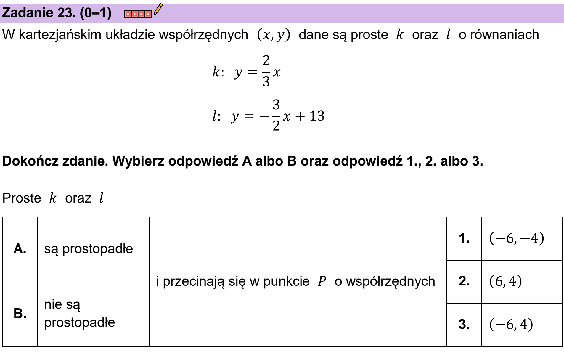 Matura, maj 2023, podgląd zadania 23