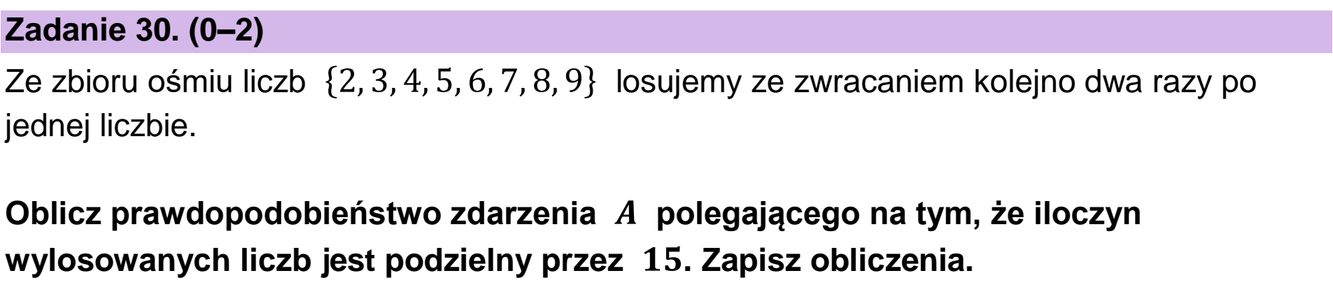 Matura, maj 2023, podgląd zadania 30