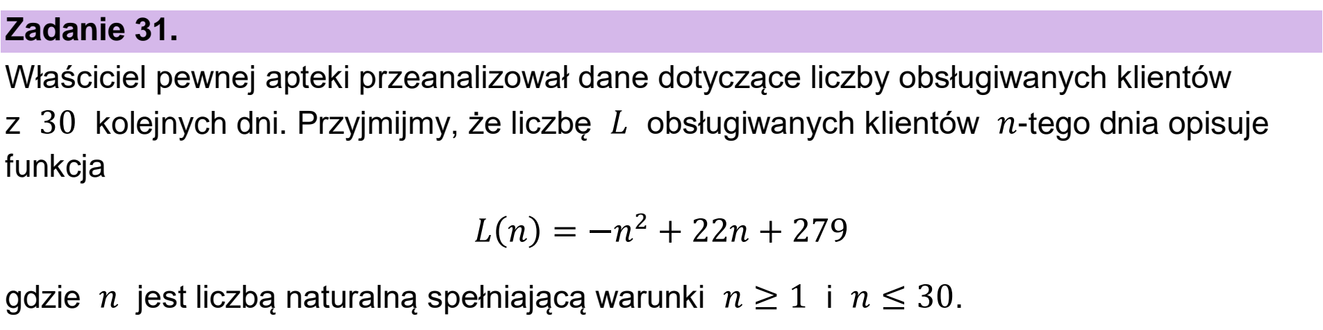 Matura, maj 2023, wstęp zadania 31