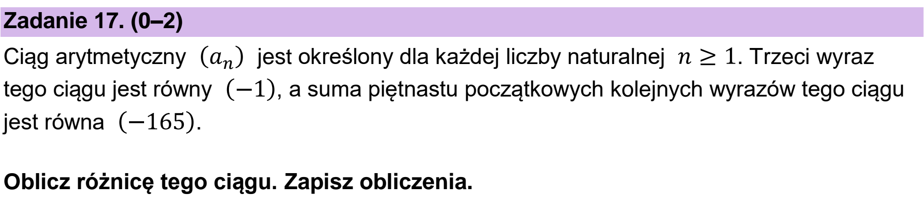 Matura, maj 2024, podgląd zadania 17