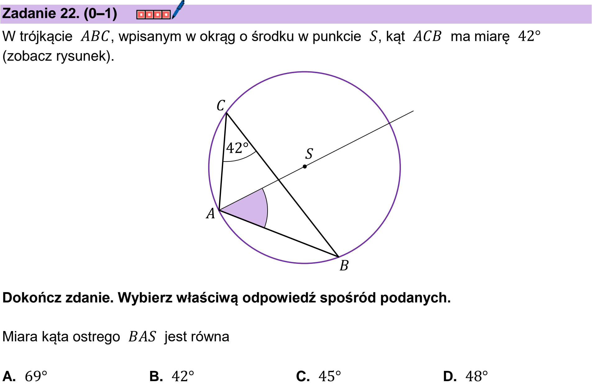 Matura, maj 2024, podgląd zadania 22