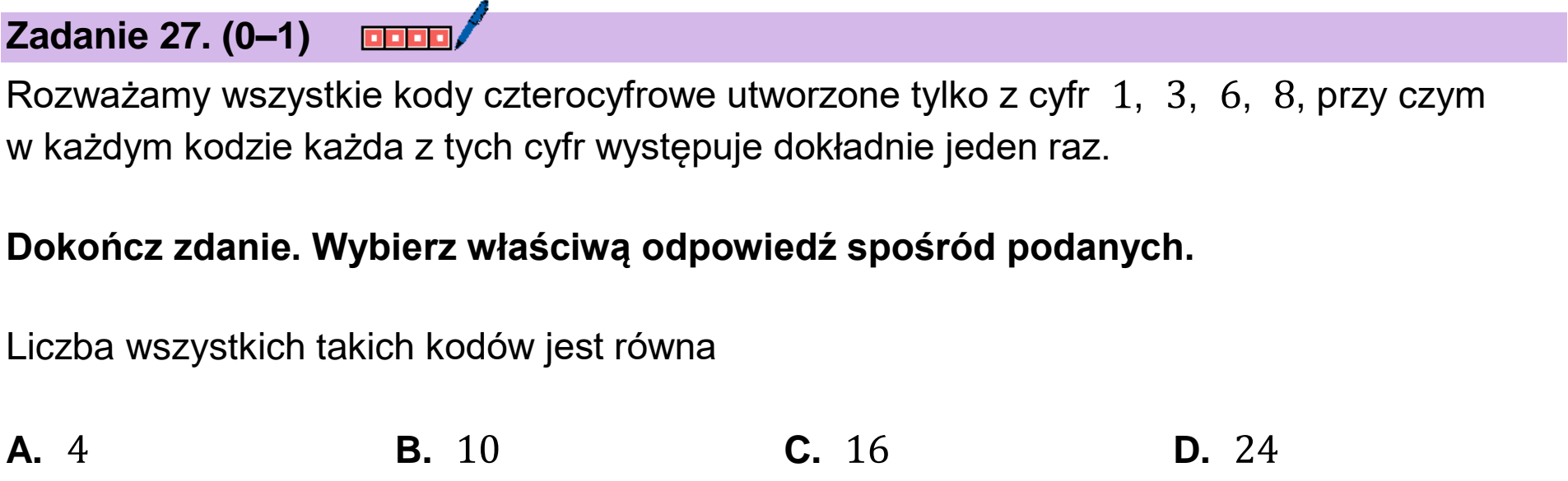 Matura, maj 2024, podgląd zadania 27