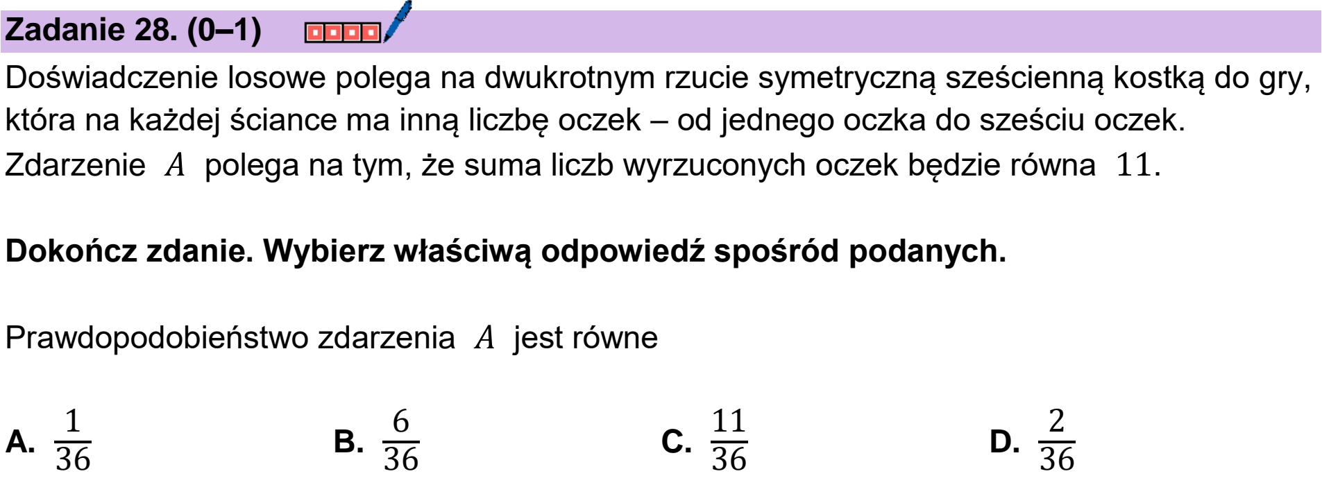 Matura, maj 2025, podgląd zadania 28