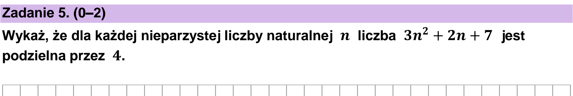 Matura, maj 2025, podgląd zadania 5