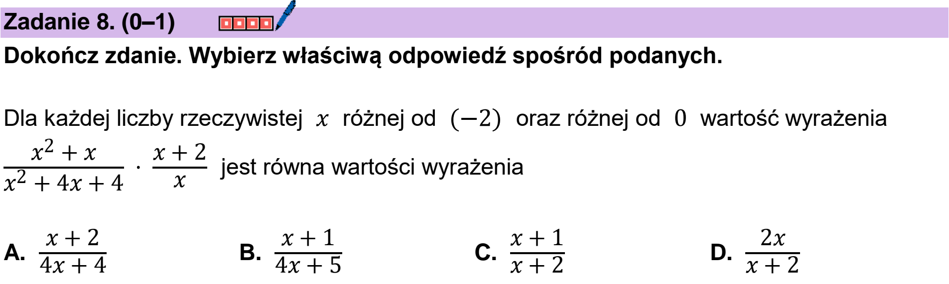 Matura, maj 2025, podgląd zadania 8