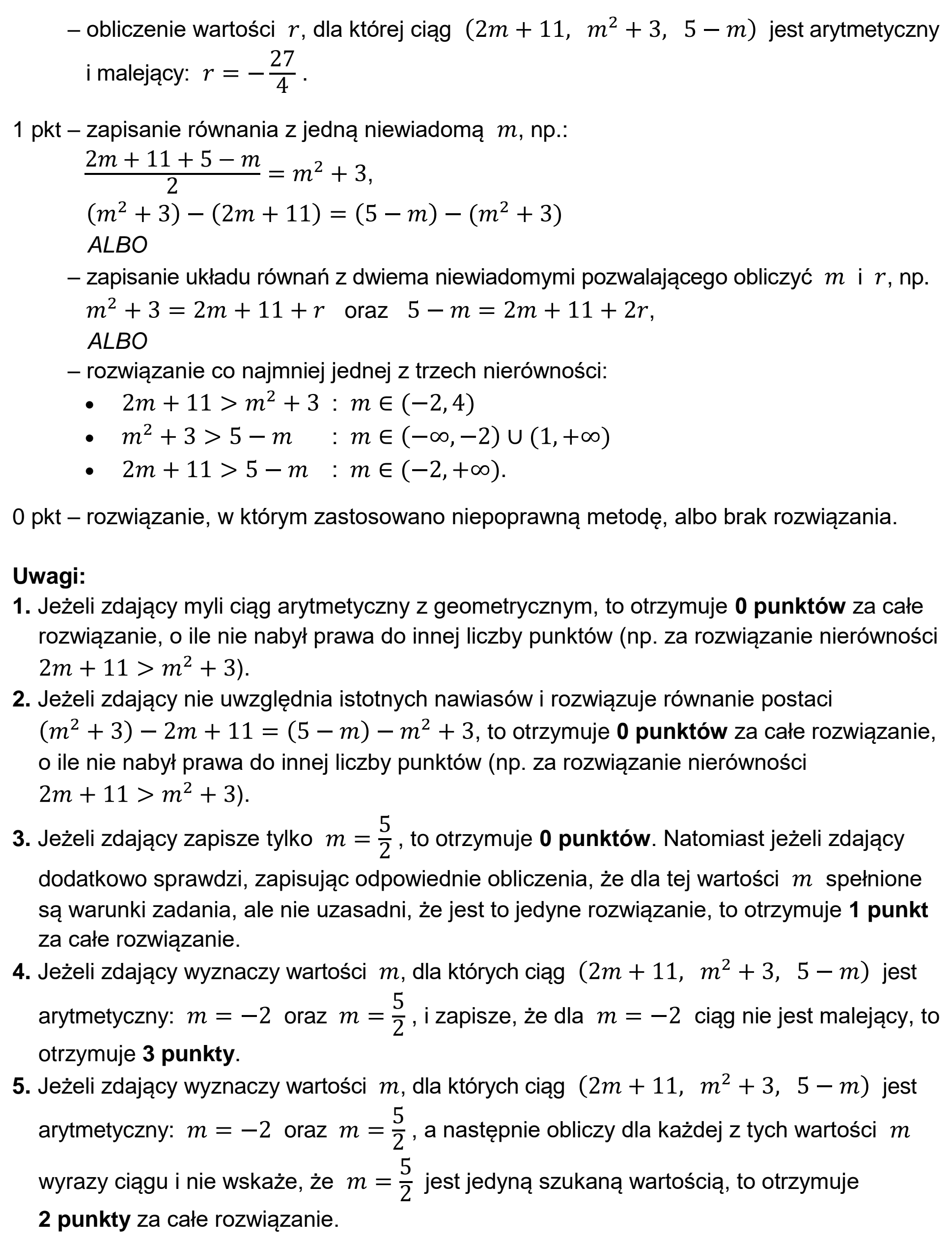 Matura, maj 2025, odpowiedź do zadania 15, fragment 2