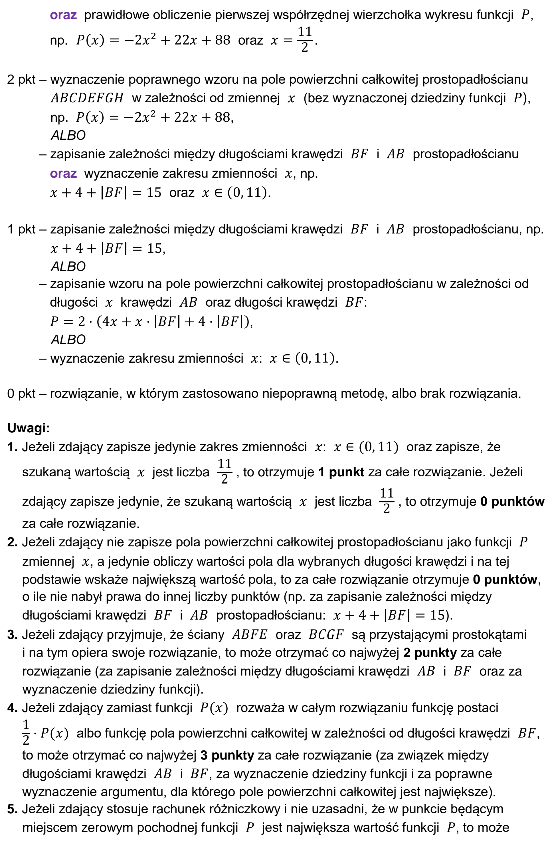 Matura, maj 2025, odpowiedź do zadania 31, fragment 2