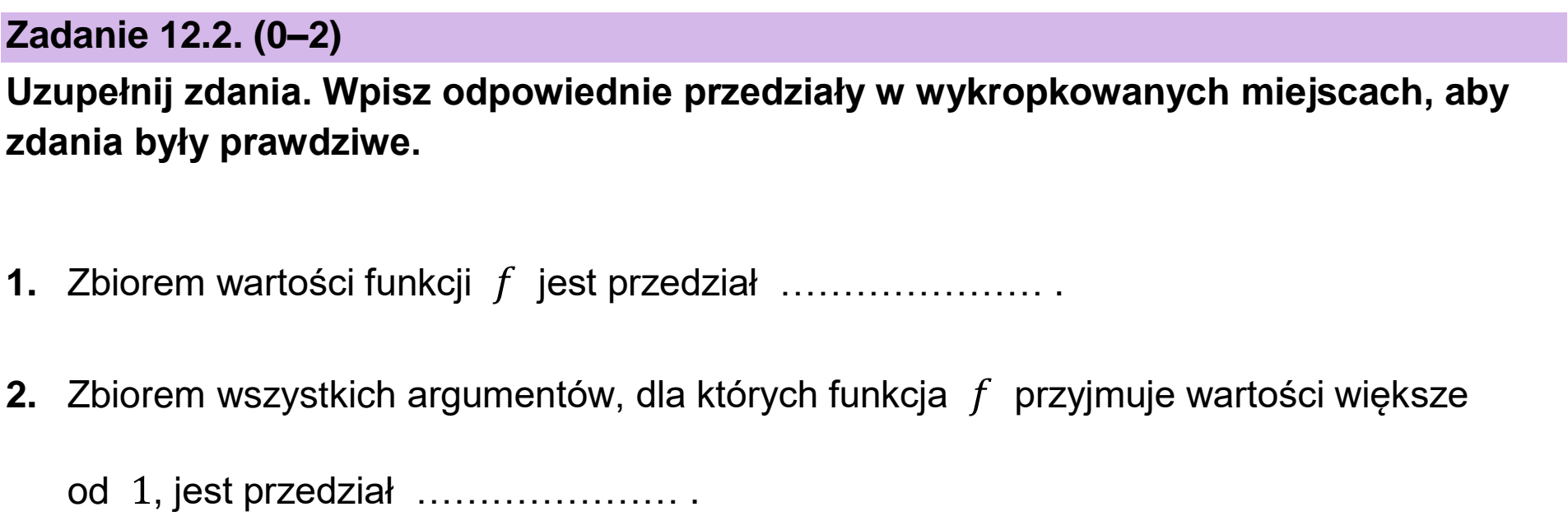 Matura, maj 2026, zadanie 12.2