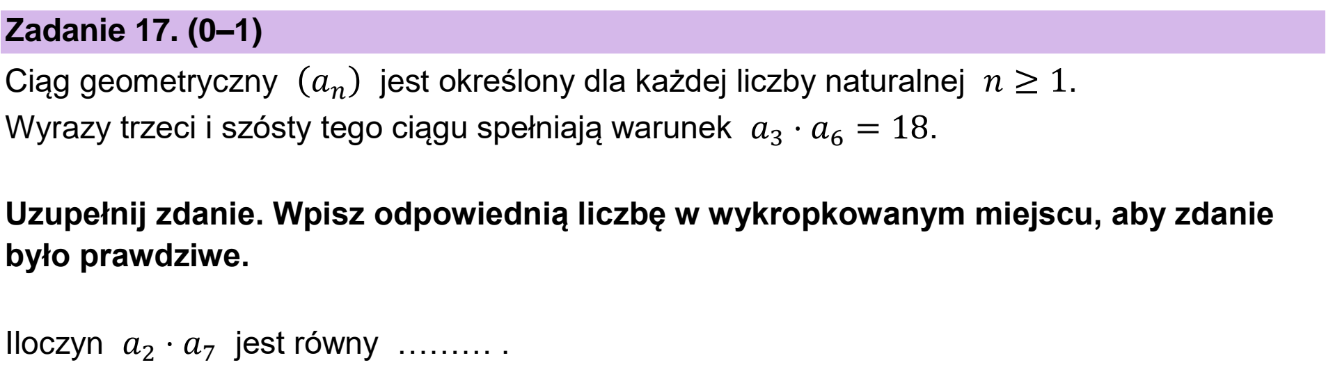 Matura, maj 2026, podgląd zadania 17