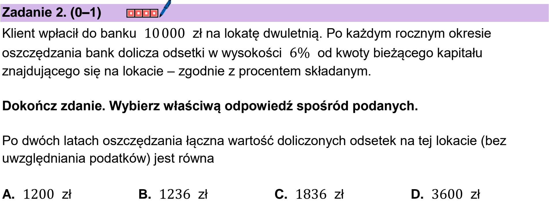 Matura, maj 2026, podgląd zadania 2