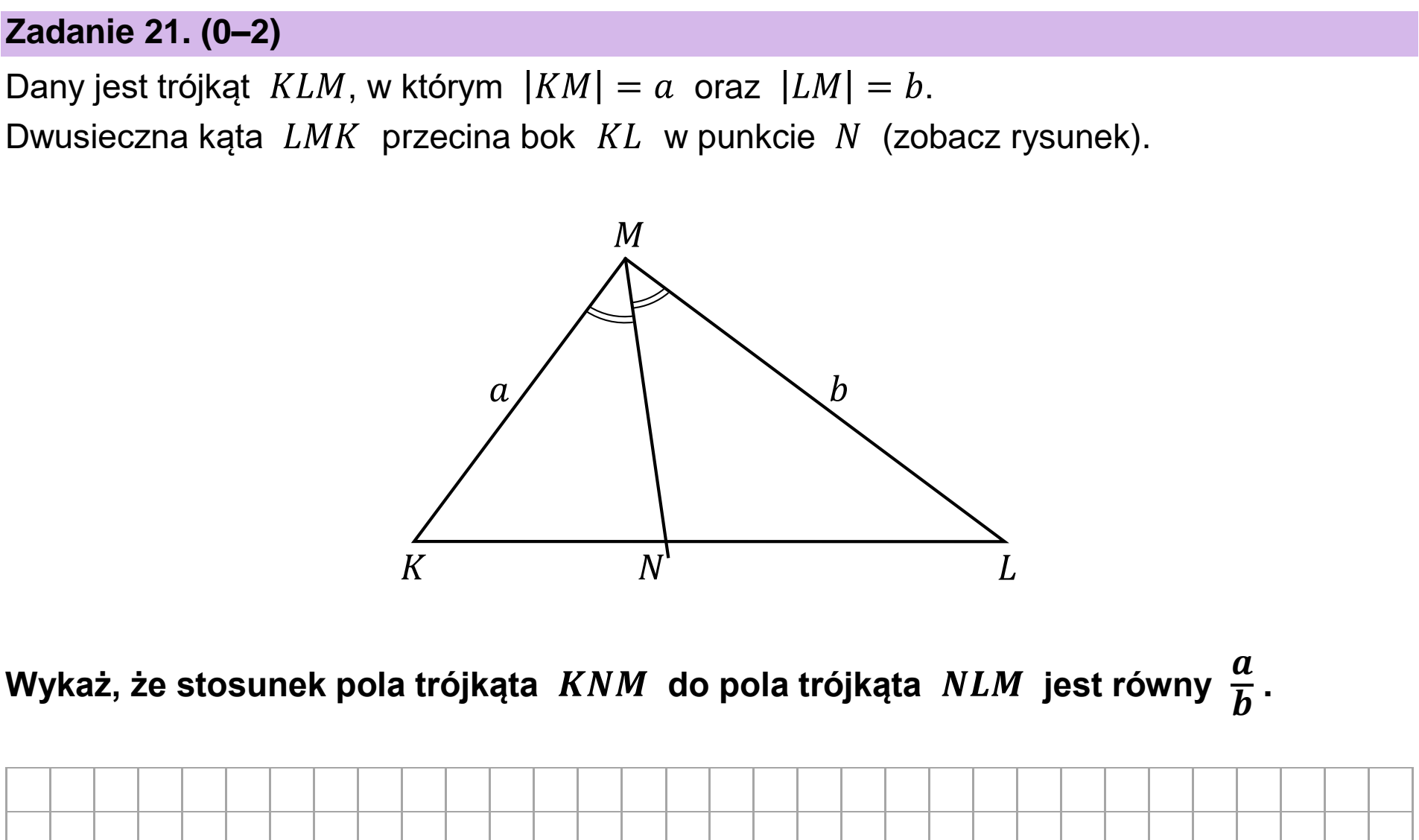 Matura, maj 2026, podgląd zadania 21