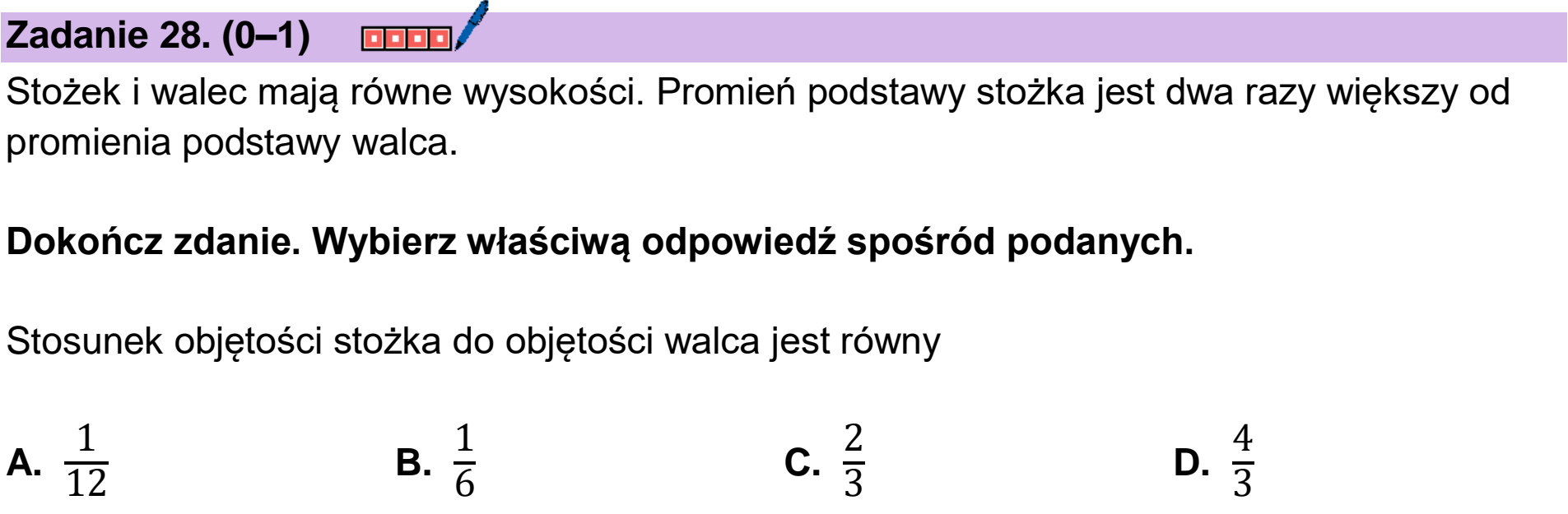 Matura, maj 2026, podgląd zadania 28
