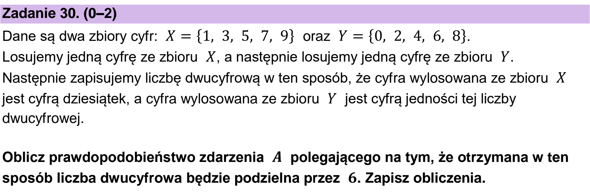Matura, maj 2026, podgląd zadania 30