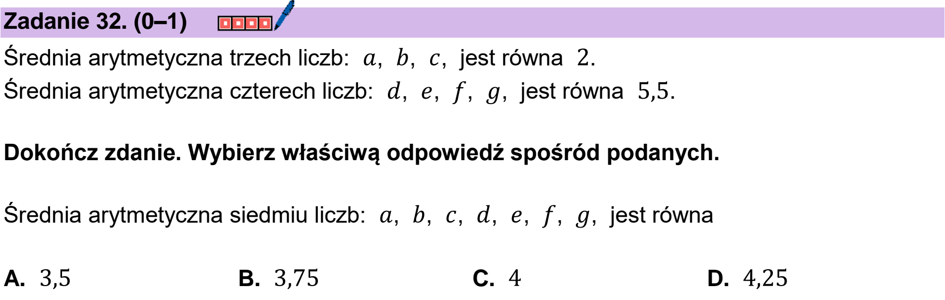 Matura, maj 2026, podgląd zadania 32