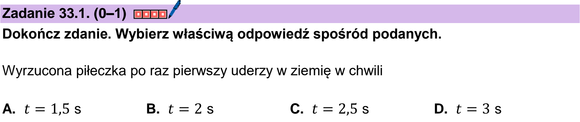 Matura, maj 2026, zadanie 33.1