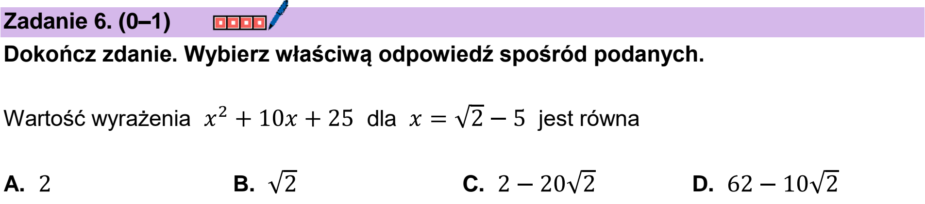 Matura, maj 2026, podgląd zadania 6