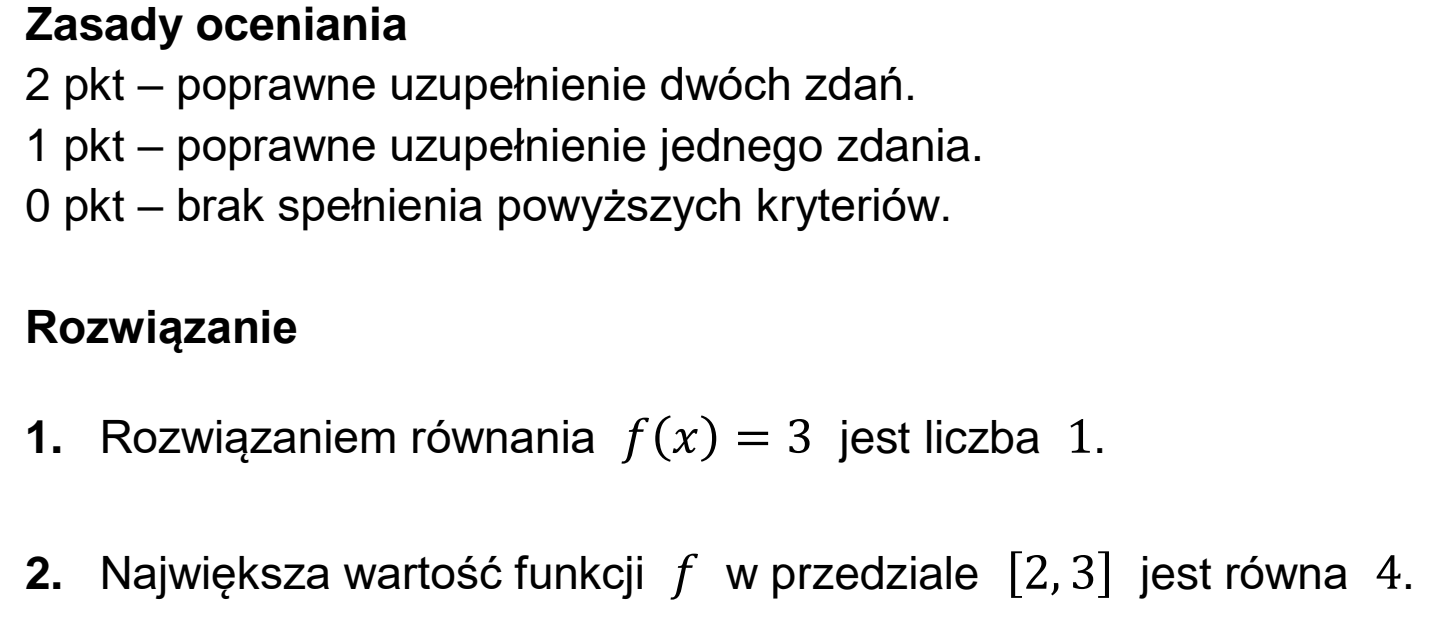 Matura, maj 2026, odpowiedź do zadania 12.1