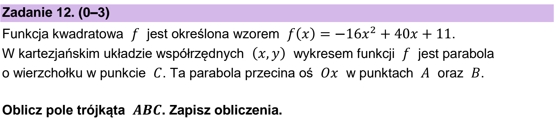 Matura próbna, marzec 2026, podgląd zadania 12