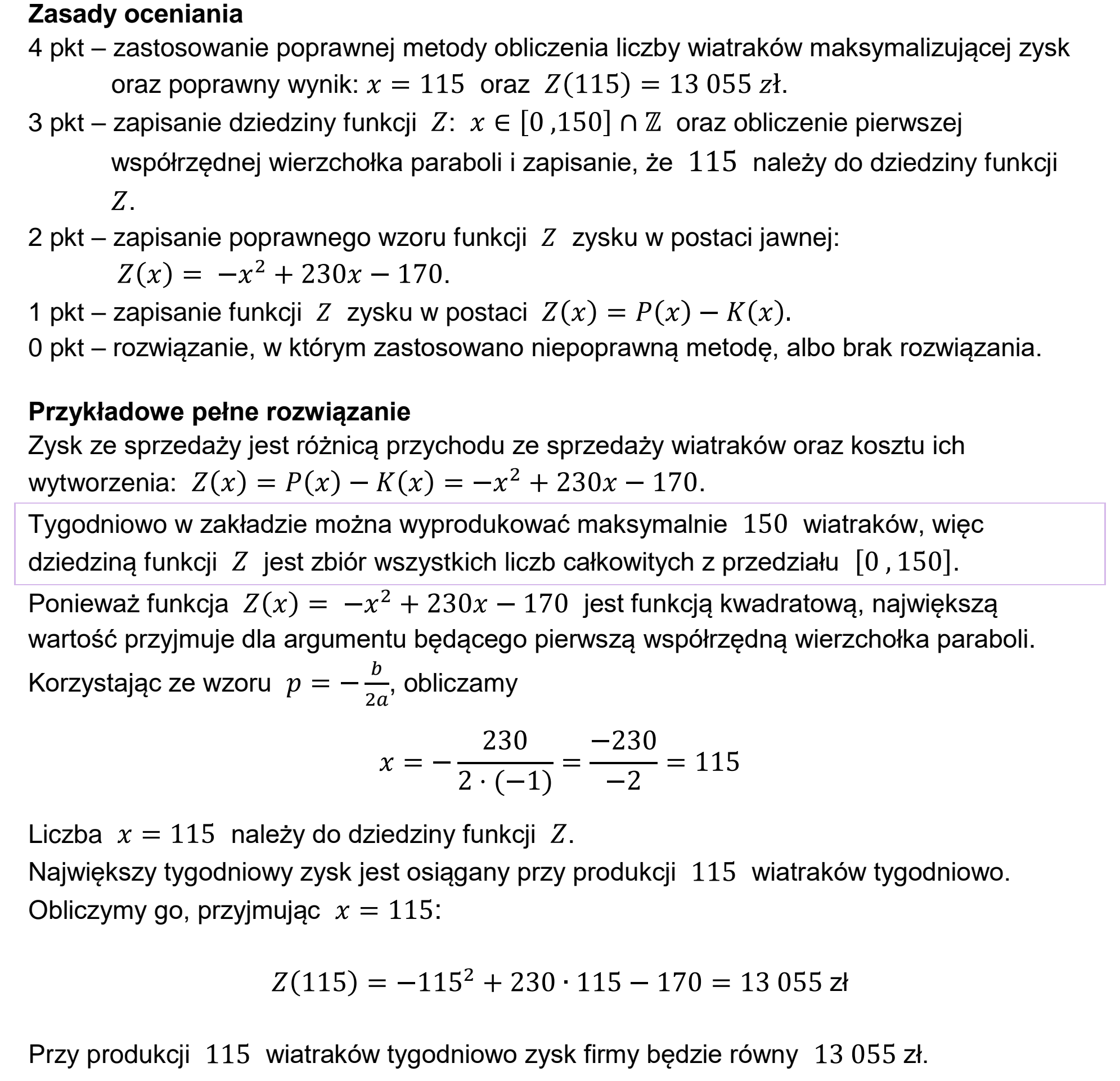 Matura próbna, wrzesien 2022, odpowiedź do zadania 23