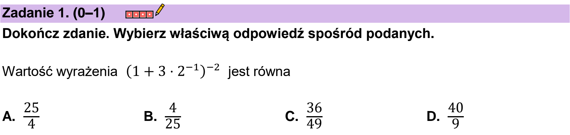 Matura próbna, wrzesien 2022, podgląd zadania 1