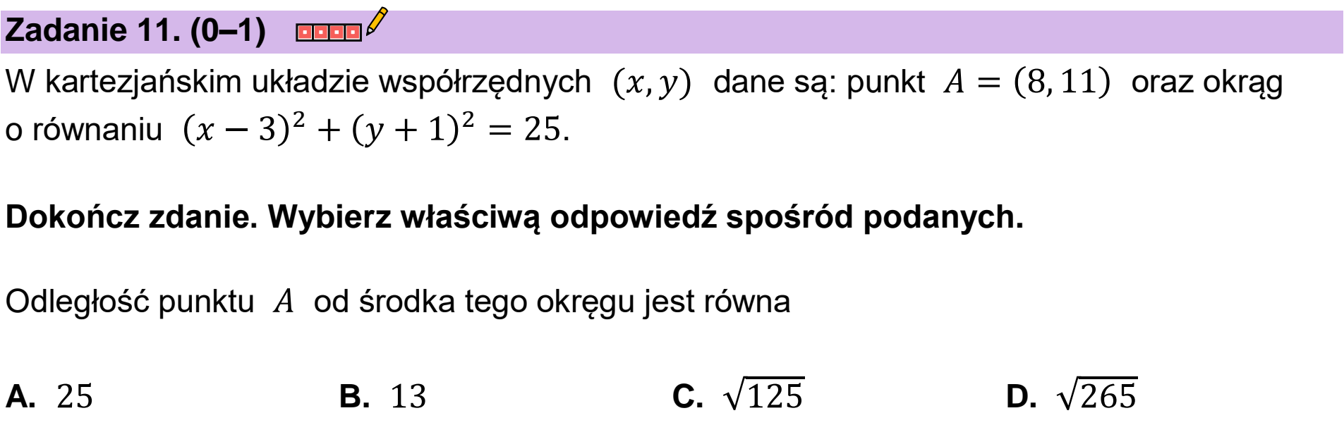 Matura próbna, wrzesien 2022, podgląd zadania 11