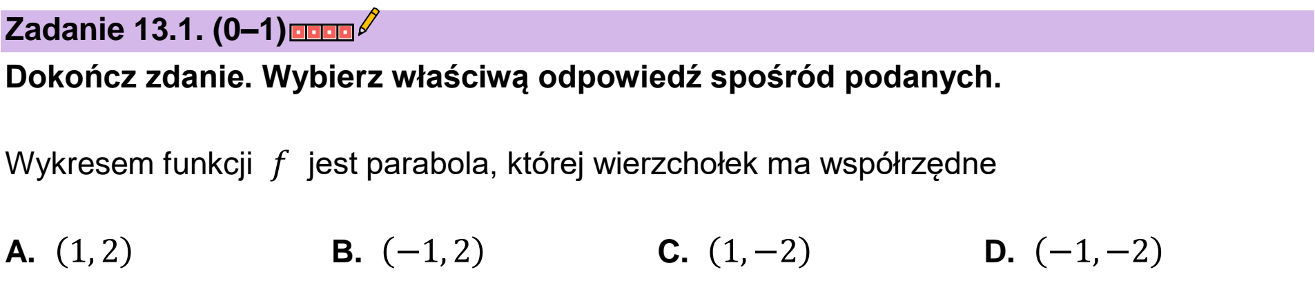 Matura próbna, wrzesien 2022, zadanie 13.1