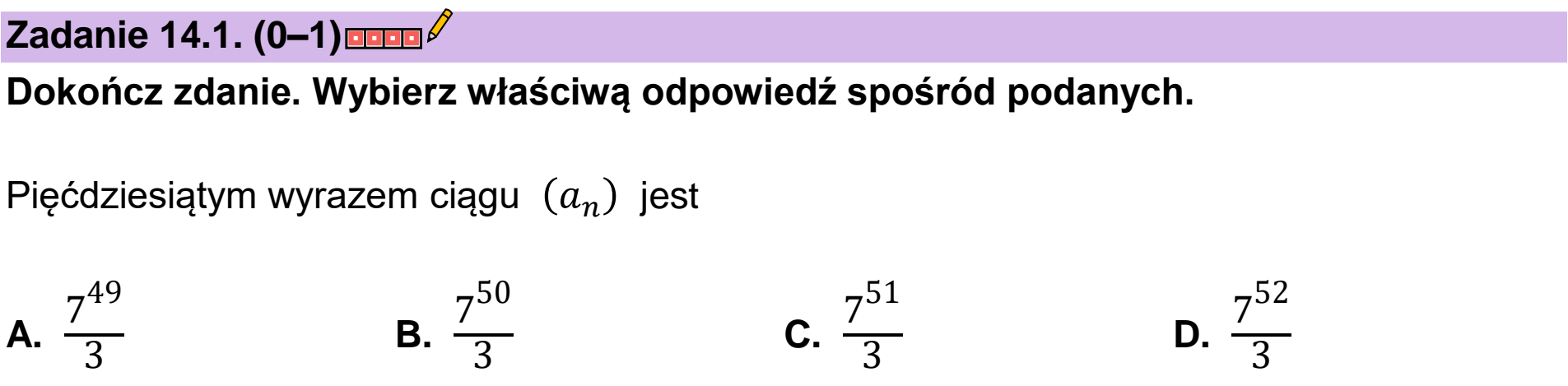Matura próbna, wrzesien 2022, zadanie 14.1